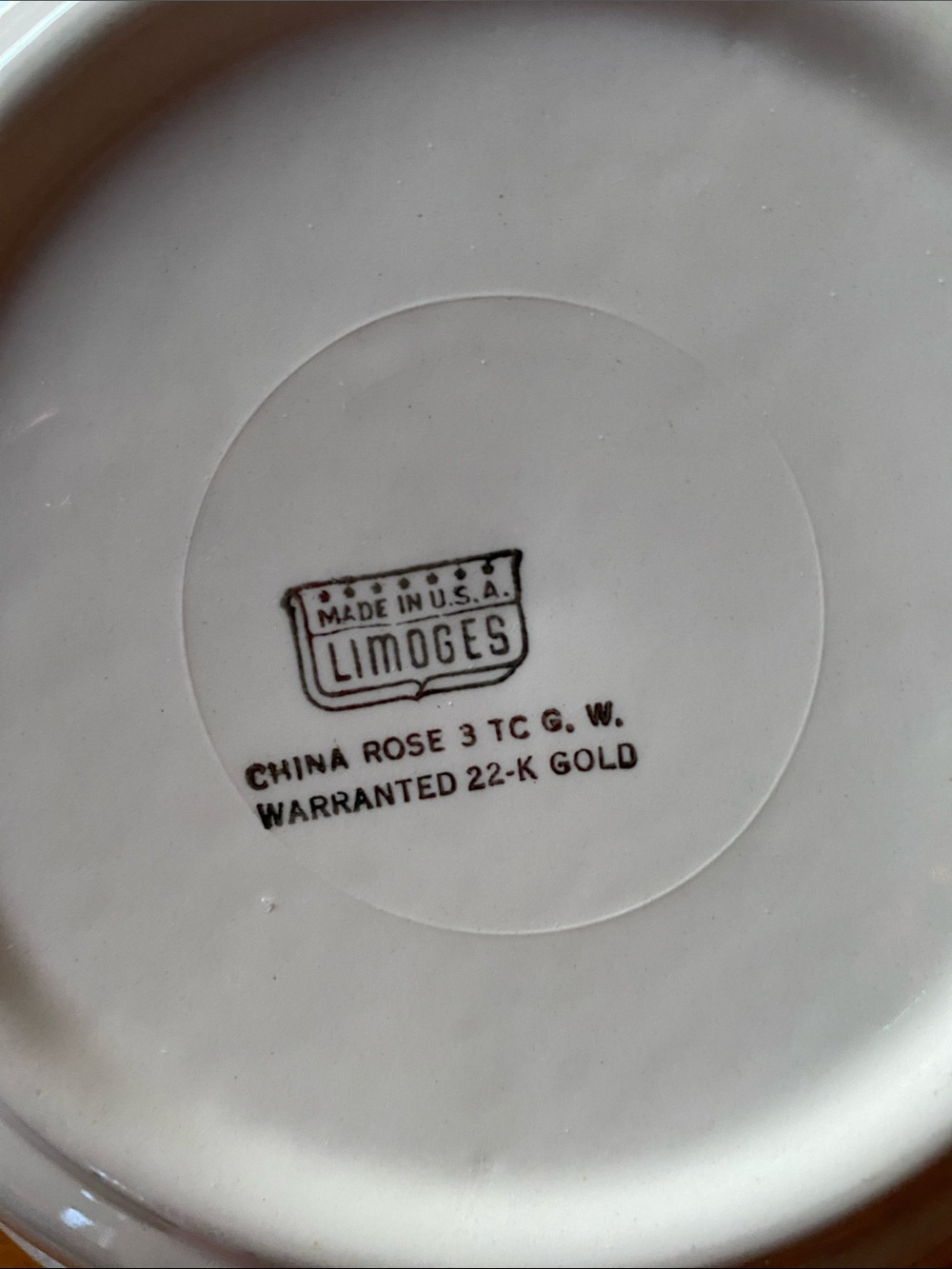 1940’s Limoges-American China Rose Scalloped Transfer Ware 8” bowls set of 2 - Picture 10 of 10